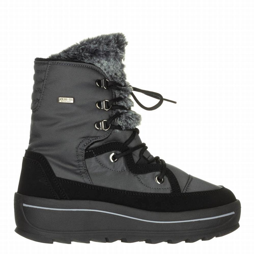 Discount Pajar Snow Boots - Womens Tacey Low 2.0 Ice Gripper Dark Grey ...